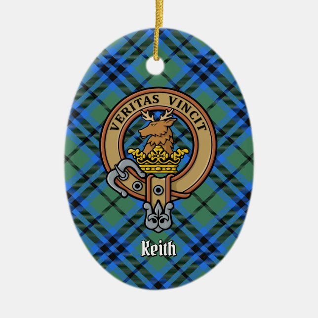 Ornamento cerámico de Clan Keith Escudo (Frente)