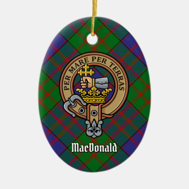 Ornamento cerámico de clan MacDonald Escudo (Frente)