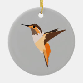 ornamento cerámico de colibrí