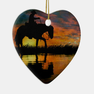 Ornamento cerámico de Cowboy