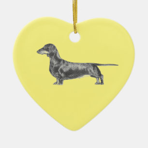Ornamento cerámico de Dachshund