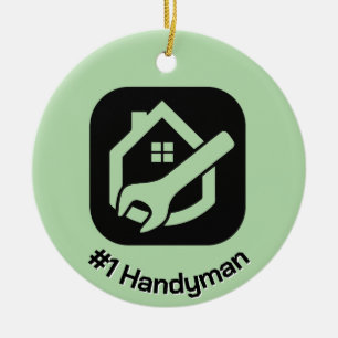 Ornamento cerámico de diseño de Handyman