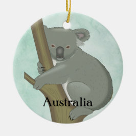 Ornamento cerámico de diseño de Koala Australia