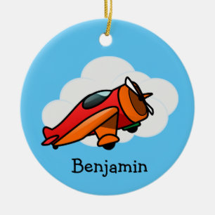 Ornamento cerámico de diseño de pequeños aviones r