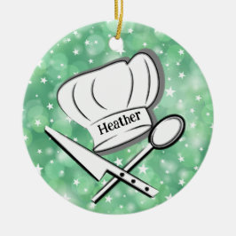 Ornamento cerámico de diseño del chef