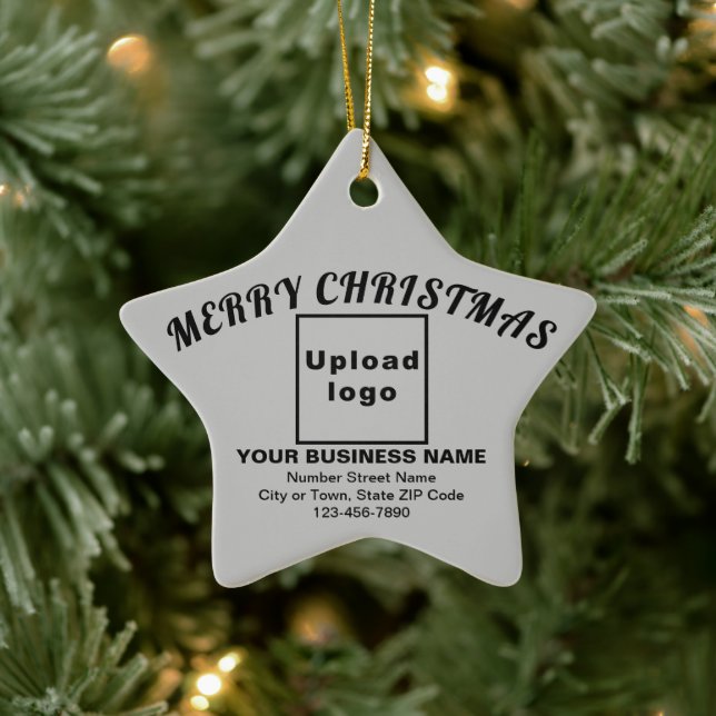 Ornamento cerámico de estrella gris para Navidades (Árbol)