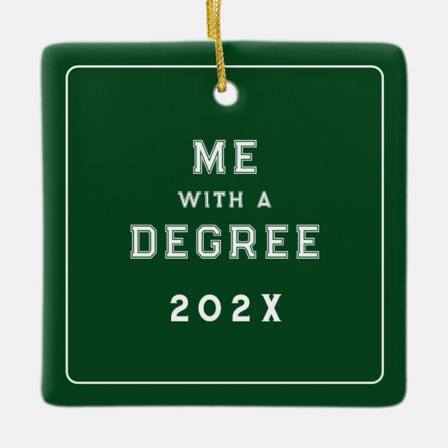 Ornamento cerámico de graduación de foto Keepsake (Anverso)