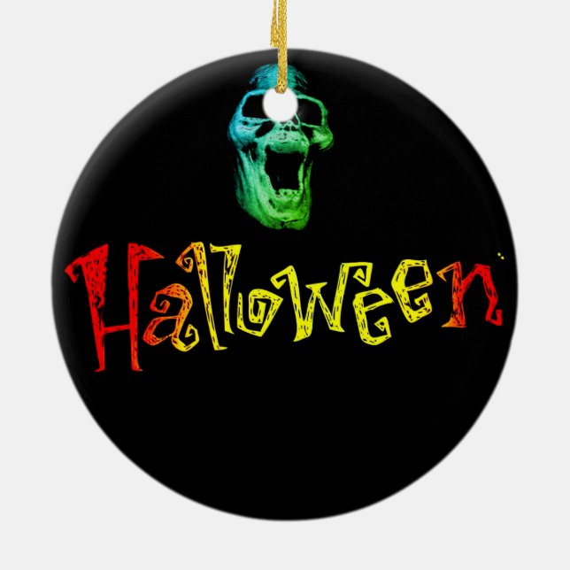 Ornamento cerámico de Halloween (Atrás)