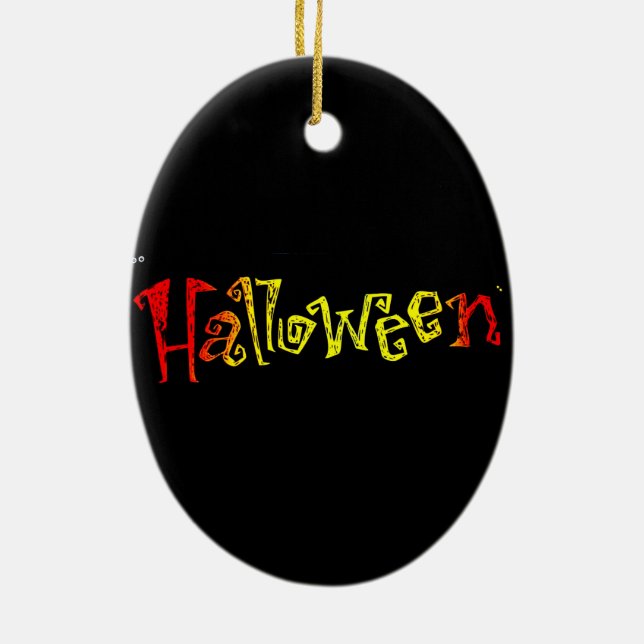 Ornamento cerámico de Halloween (Atrás)