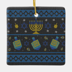 Ornamento cerámico de Hanukkah