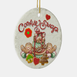 Ornamento cerámico de intercambio de cookies de na