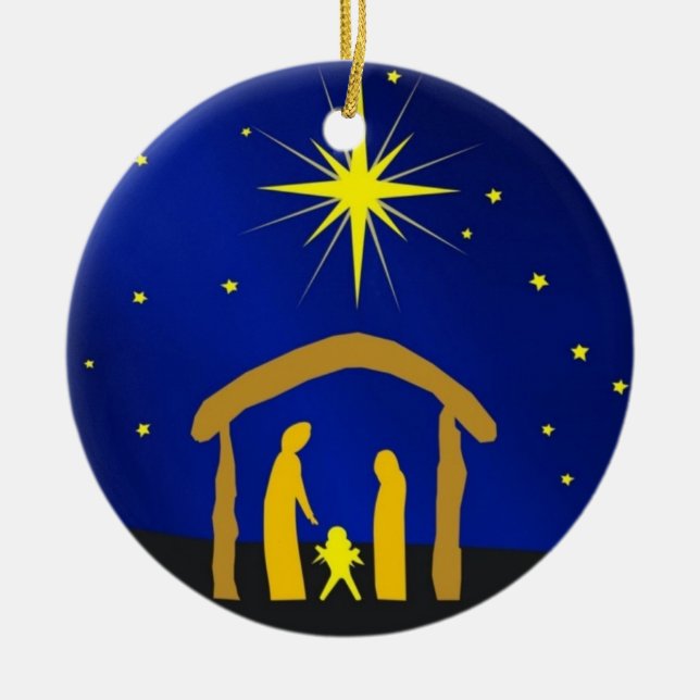 Ornamento cerámico de la escena del Manger (Frente)