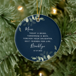 Ornamento cerámico de la Madre de la Novia Keepsak