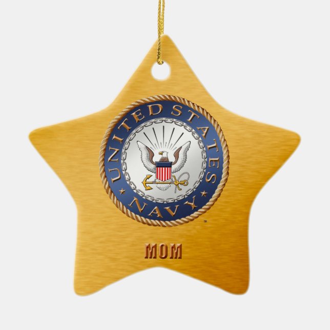 Ornamento cerámico de la Marina de Estados Unidos (Frente)
