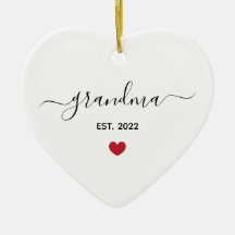 Ornamento cerámico de la nueva abuela "año est" co