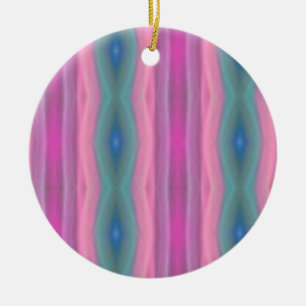 Ornamento cerámico de música rosa