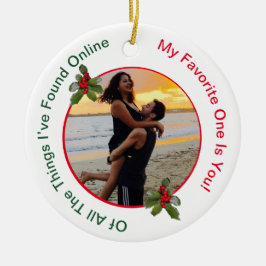 Ornamento cerámico de Navidades de pareja