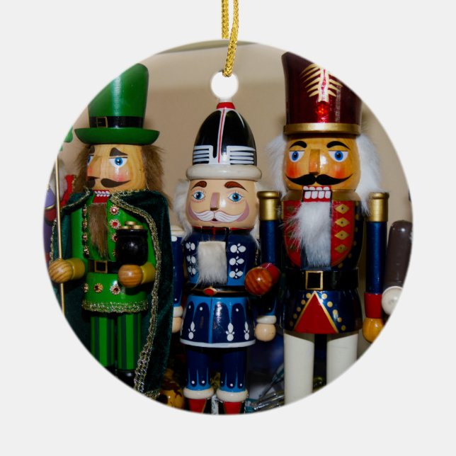 Ornamento cerámico de Navidades Nutcracker (Frente)