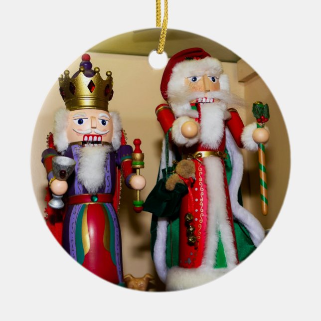 Ornamento cerámico de Navidades Nutcracker (Frente)