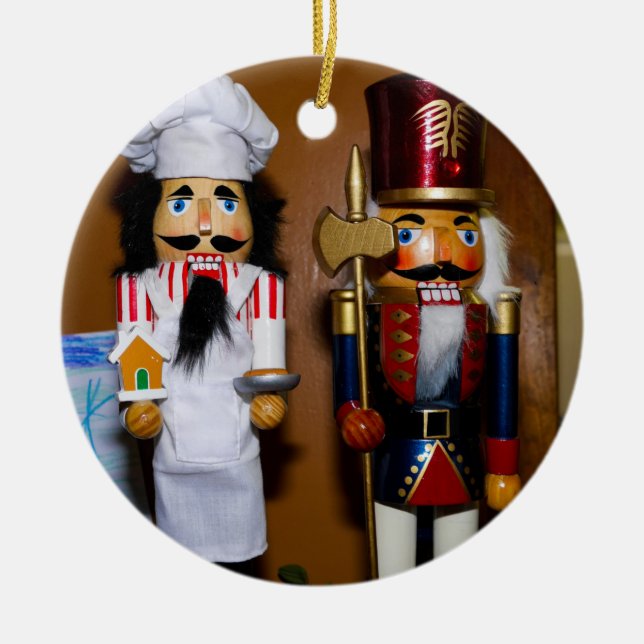 Ornamento cerámico de Navidades Nutcracker (Frente)