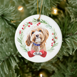Ornamento cerámico de Navidades personalizados de 