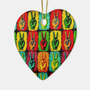 Ornamento cerámico de paz