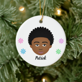 Ornamento cerámico de pelo natural para niños pers