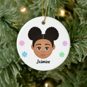 Ornamento cerámico de pelo natural para niños pers