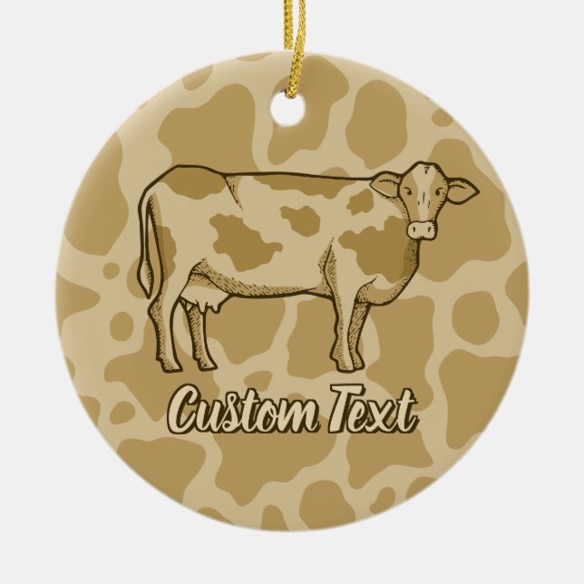 Ornamento cerámico de perfil de vaca (Frente)