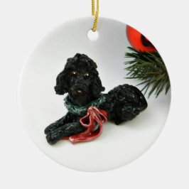 Ornamento cerámico de perro canino