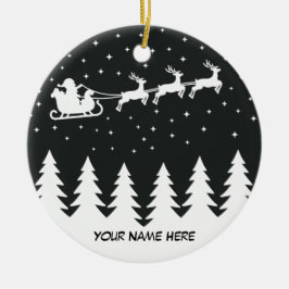 Ornamento cerámico de Personalizable nocturno para