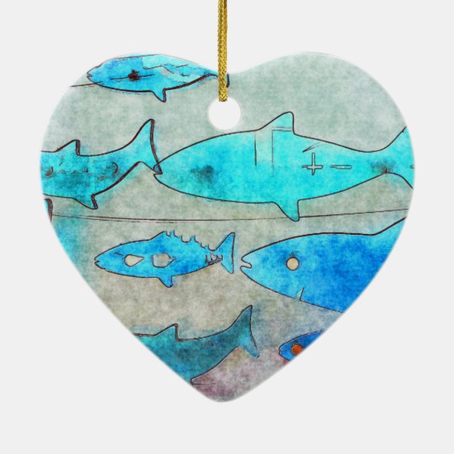 Ornamento cerámico de pescado (Atrás)