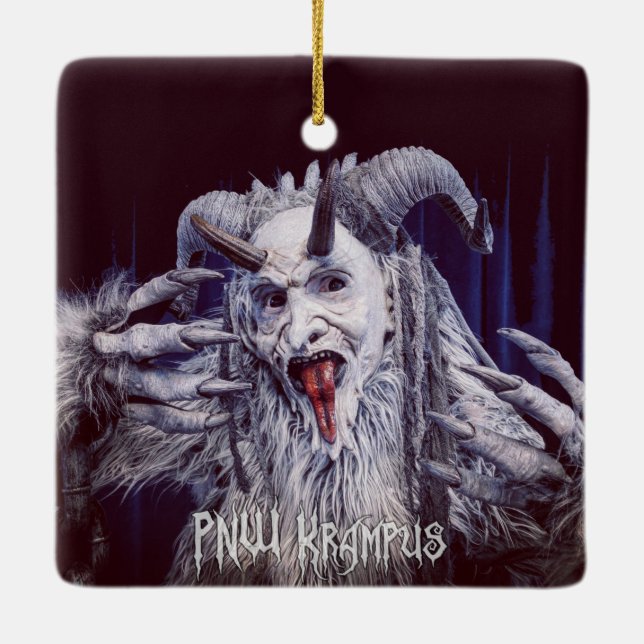 Ornamento cerámico de PNW Krampus (Reverso)