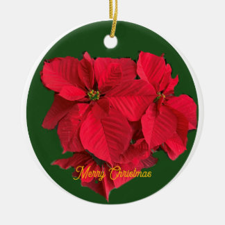 Ornamento cerámico de Poinsettia