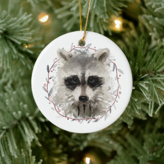 Ornamento cerámico de Raccoon