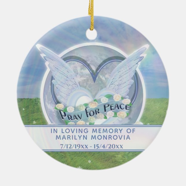 Ornamento cerámico de regalo de solidaridad (Atrás)