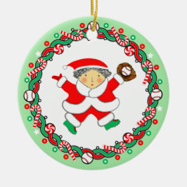 Ornamento cerámico de regalo de vacaciones de béis