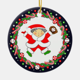 Ornamento cerámico de regalo de vacaciones de béis