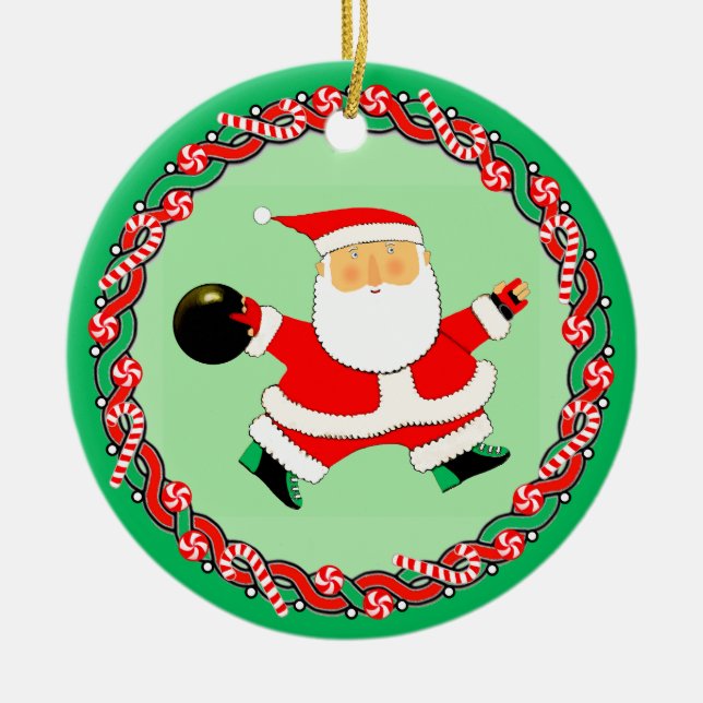 Ornamento cerámico de regalo de vacaciones de boli (Frente)