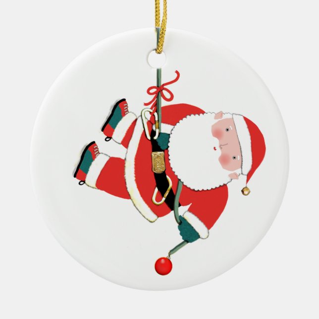 Ornamento cerámico de regalo de vacaciones de esca (Frente)