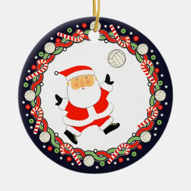 Ornamento cerámico de regalo de vacaciones de vole (Frente)