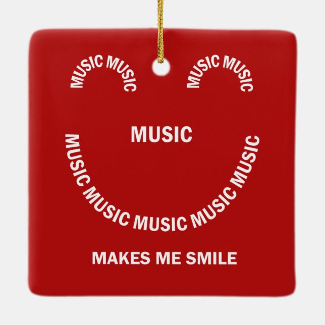 Ornamento cerámico de sonrisa musical (Reverso)