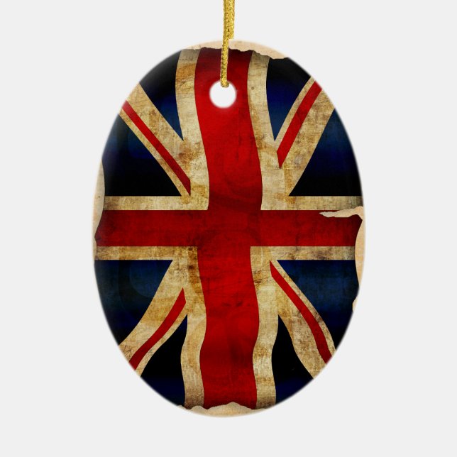 Ornamento cerámico de Union Jack (Frente)
