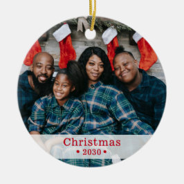 Ornamento cerámico de vacaciones de personalizado