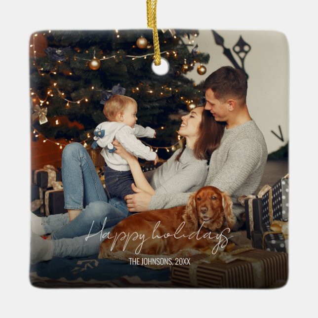 Ornamento cerámico de vacaciones para navidades (Anverso)