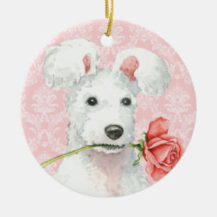 Ornamento cerámico de Valentine Rosa Pumi