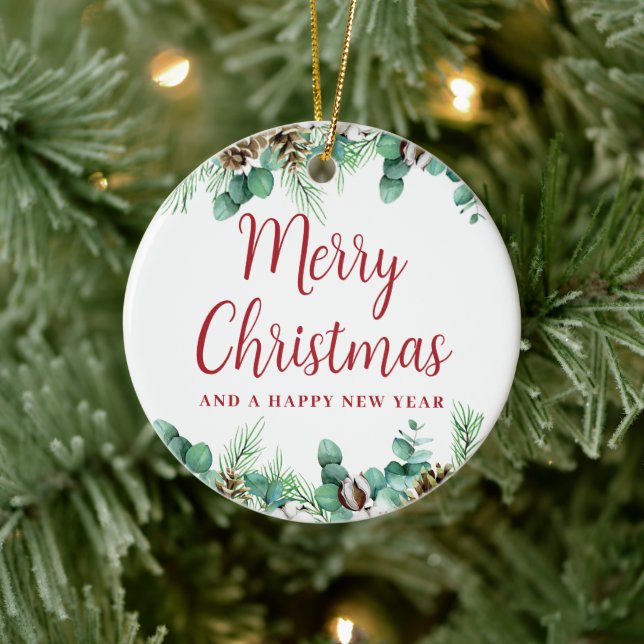 Ornamento cerámico de verano de Feliz Navidad (Árbol)