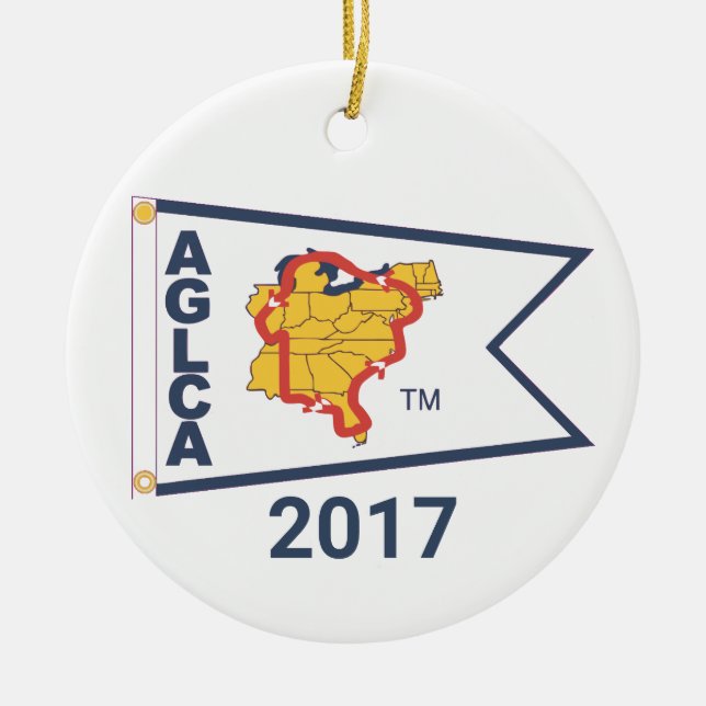 Ornamento cerámico de White Burgee (2017) (Frente)