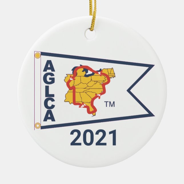 Ornamento cerámico de White Burgee (2021) (Frente)