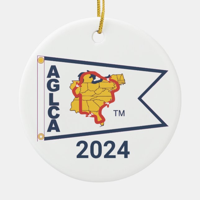 Ornamento cerámico de White Burgee (2024) (Frente)